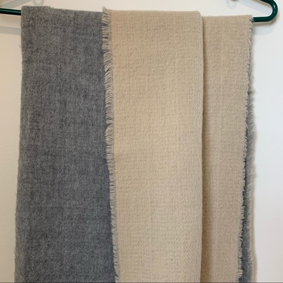 Zara double sided grey and beige scarf - Picture 3 of 4